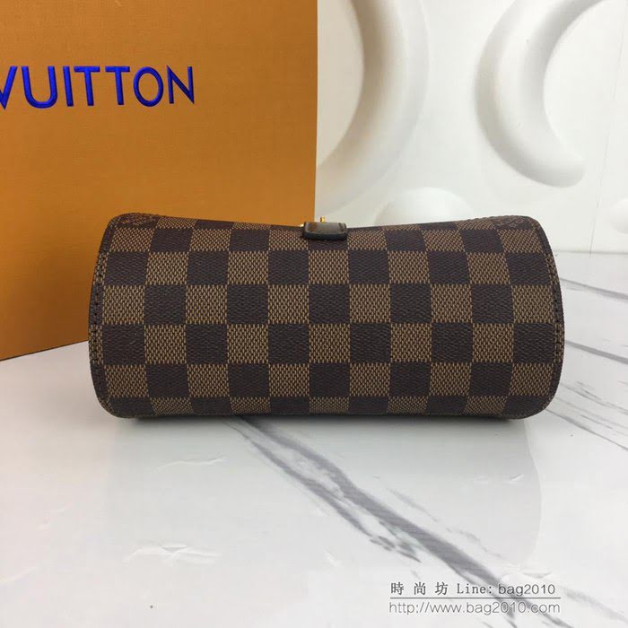 路易威登LV腕表盒 頂級原單 Eclipse Monogram帆布 3枚裝 腕表盒 皮質系帶 銀色金屬搭扣 套盒  ydh2663